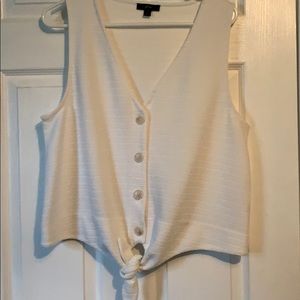J.Crew front tie white blouse - only worn twice!